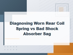 Diagnosing Worn Rear Coil Spring vs Bad Shock Absorber Sag